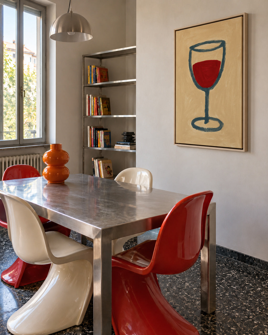 House Wine - Framed canvas in an interior