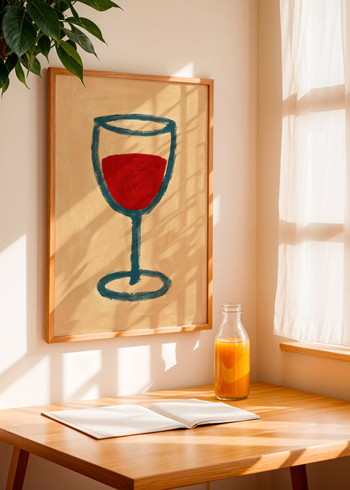 Keuken kunst: minimalistisch wijnglas – Product1