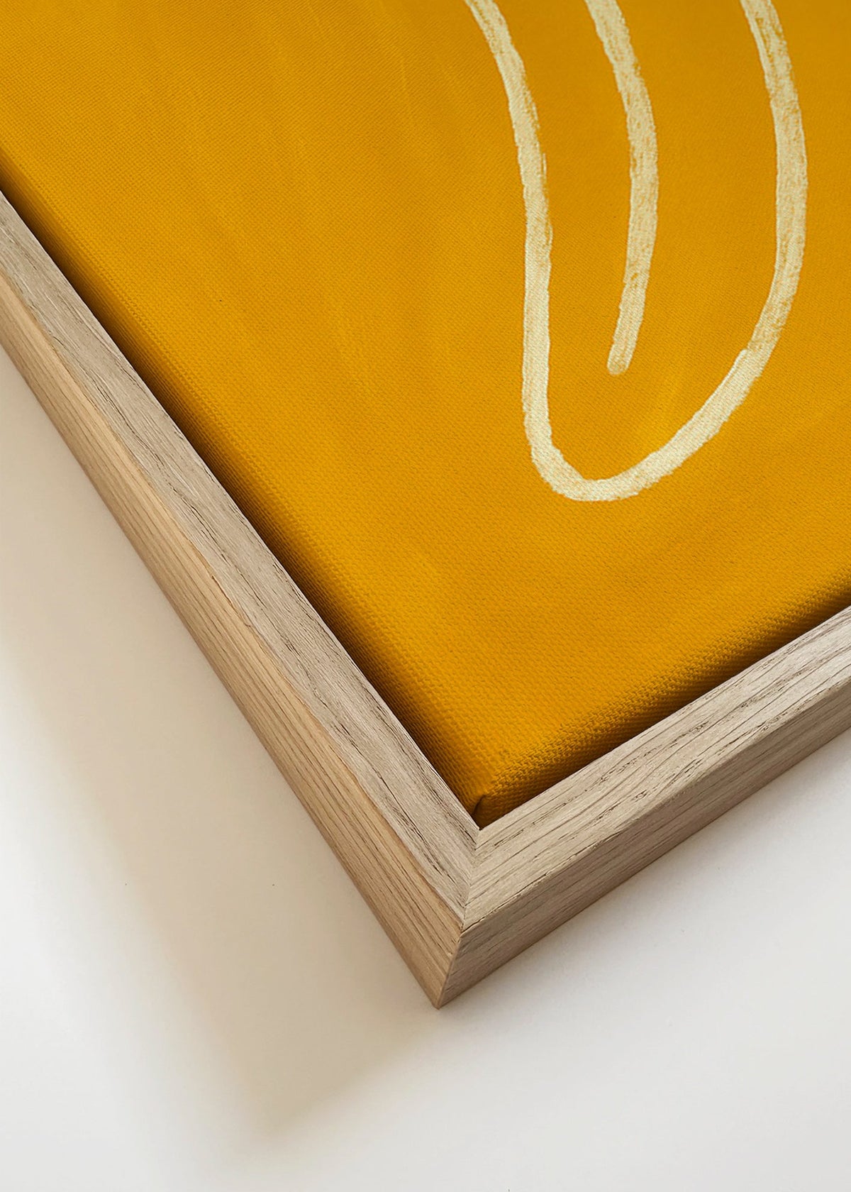 Keuken kunst: gele banaan minimalistisch – Canvas detail