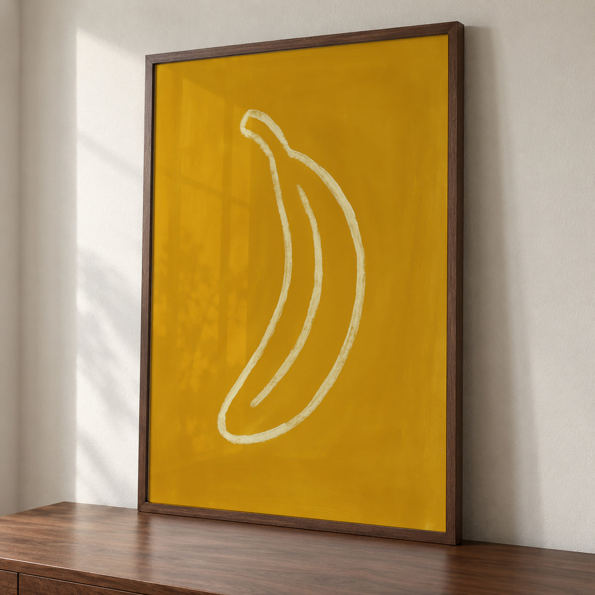 Yellow Outline - Framed poster detail