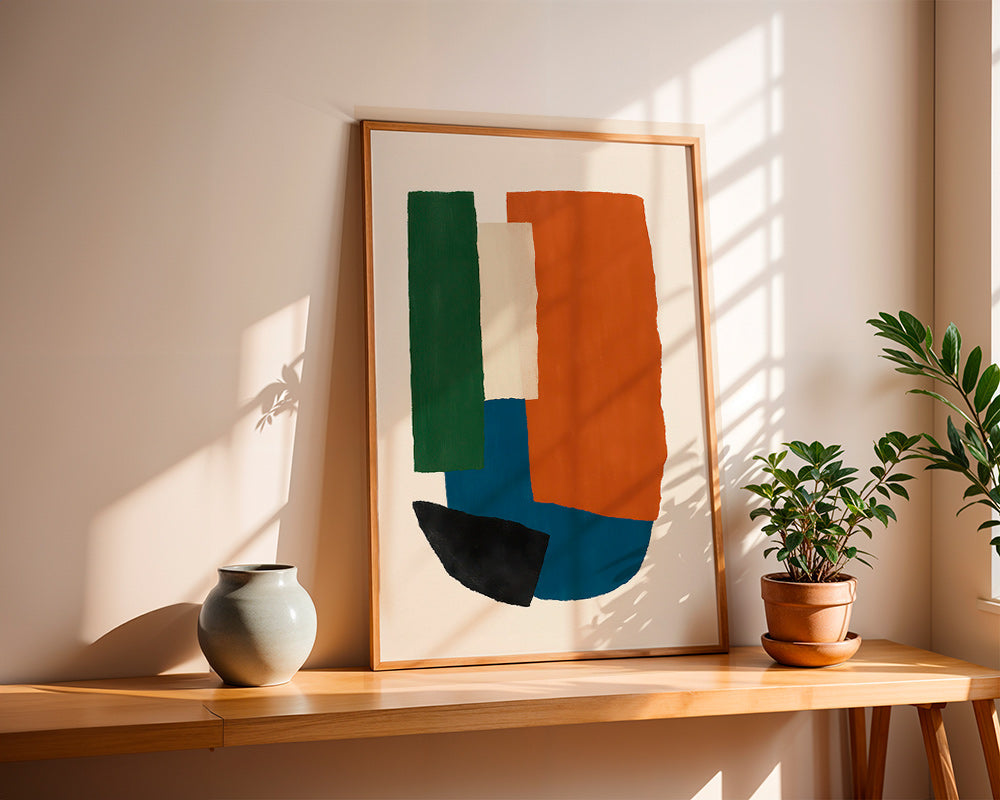 Abstract kunst aardse blokken – Product2