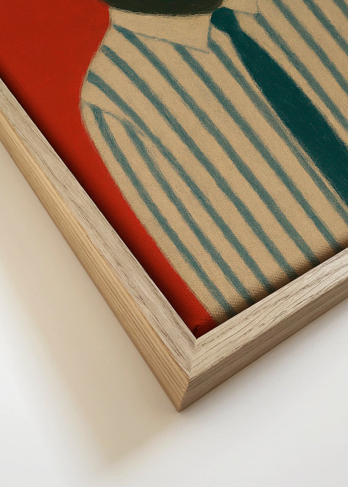 Artwork: Aap met gestreepte stropdas – Canvas detail