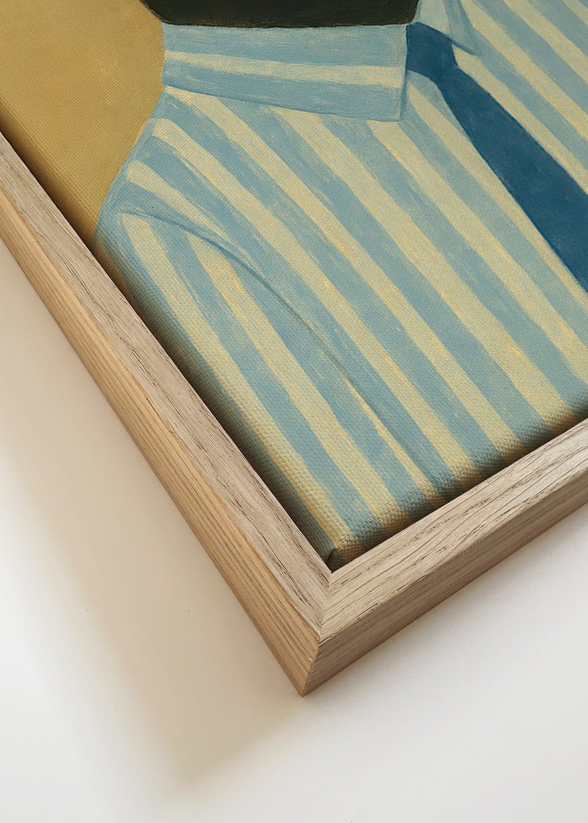 Aapkunst met gestreept overhemd – Canvas detail