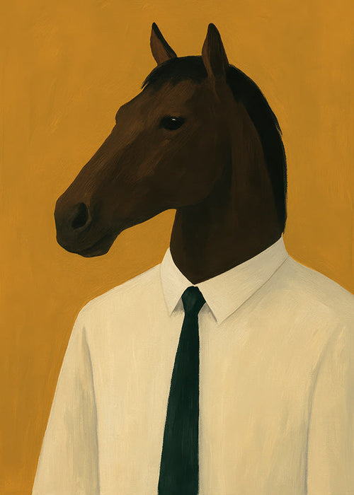 Artwork: Paardportret met Stropdas