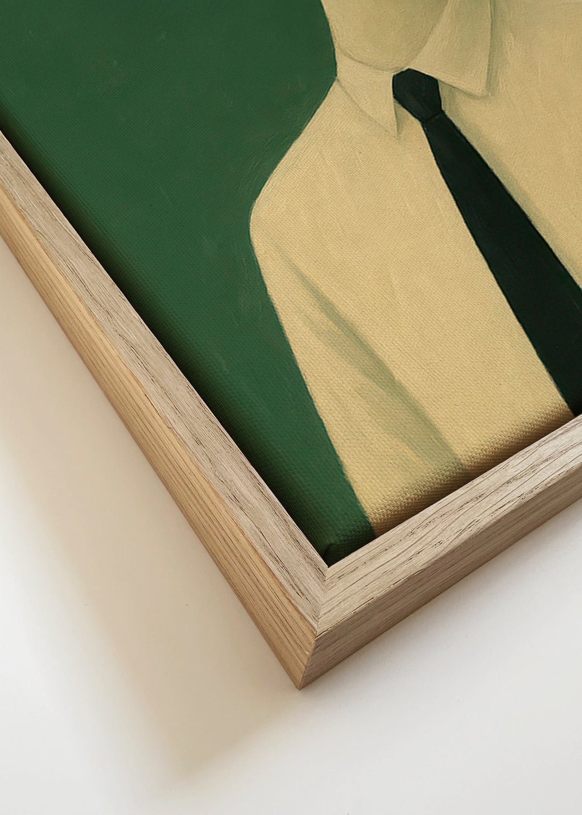 Artwork uitvoerende gans in pak – Canvas detail