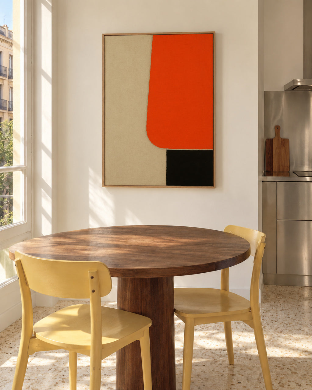 Solar Edge I - Framed canvas in an interior