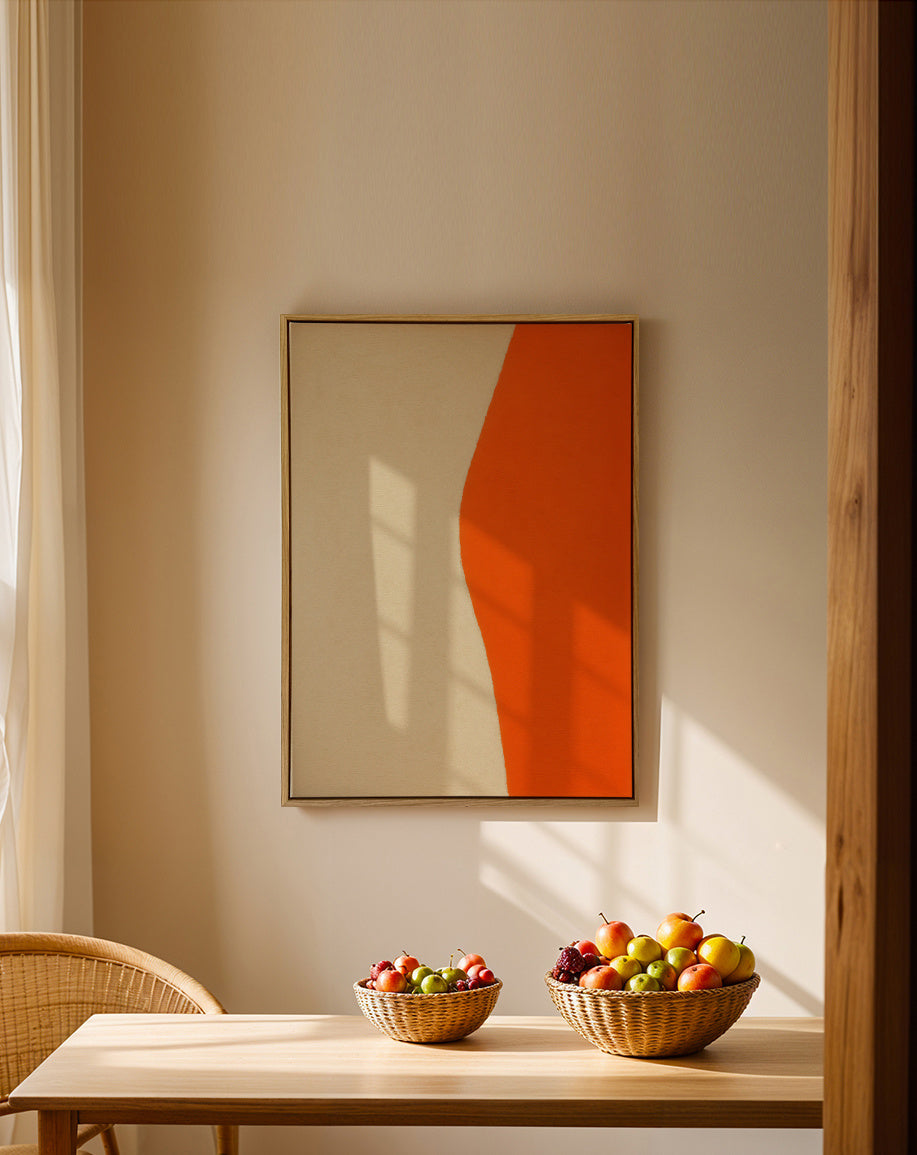 Solar Edge III - Framed canvas in an interior