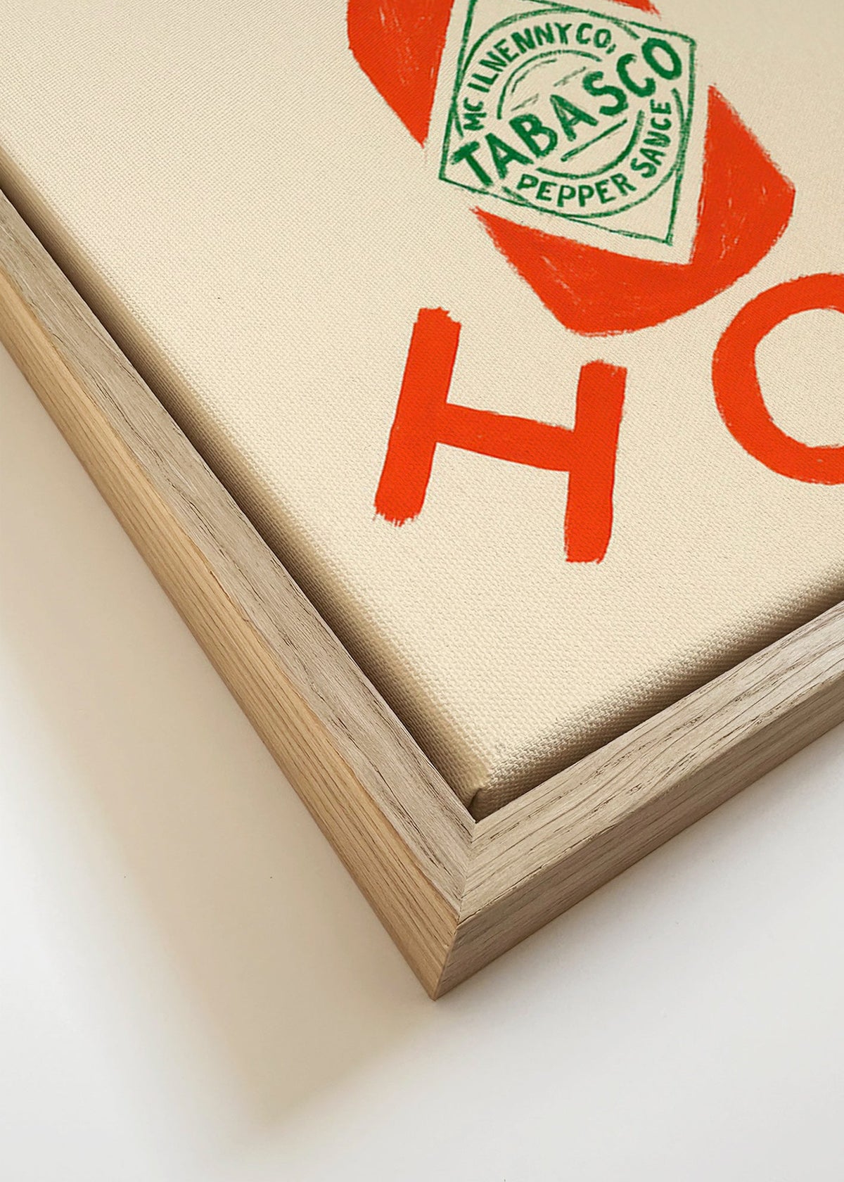 Keuken kunst Stay Hot geïllustreerde fles – Canvas detail