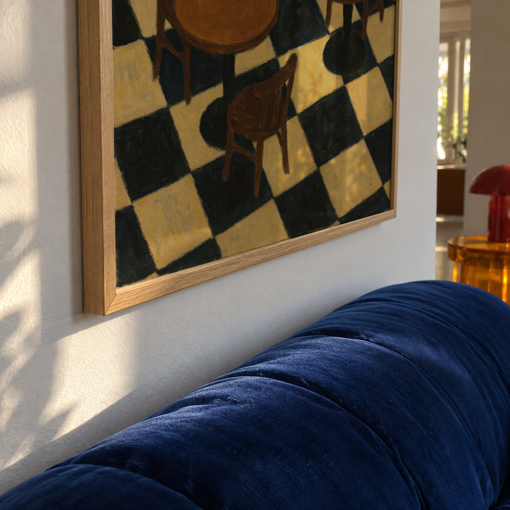 Bistro Tables - Framed poster detail
