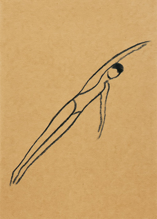 Illustratie van een figuur in suspensie