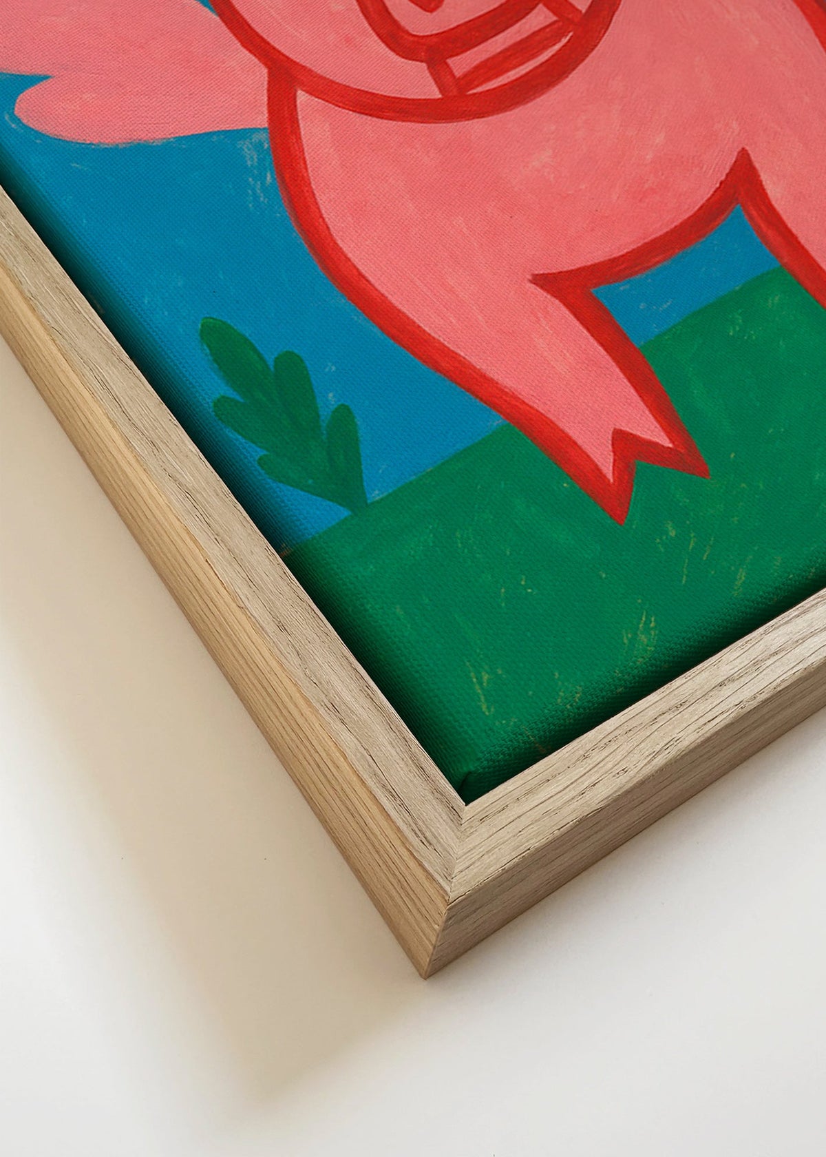 Artwork vliegend varkentje speelse illustratie – Canvas detail