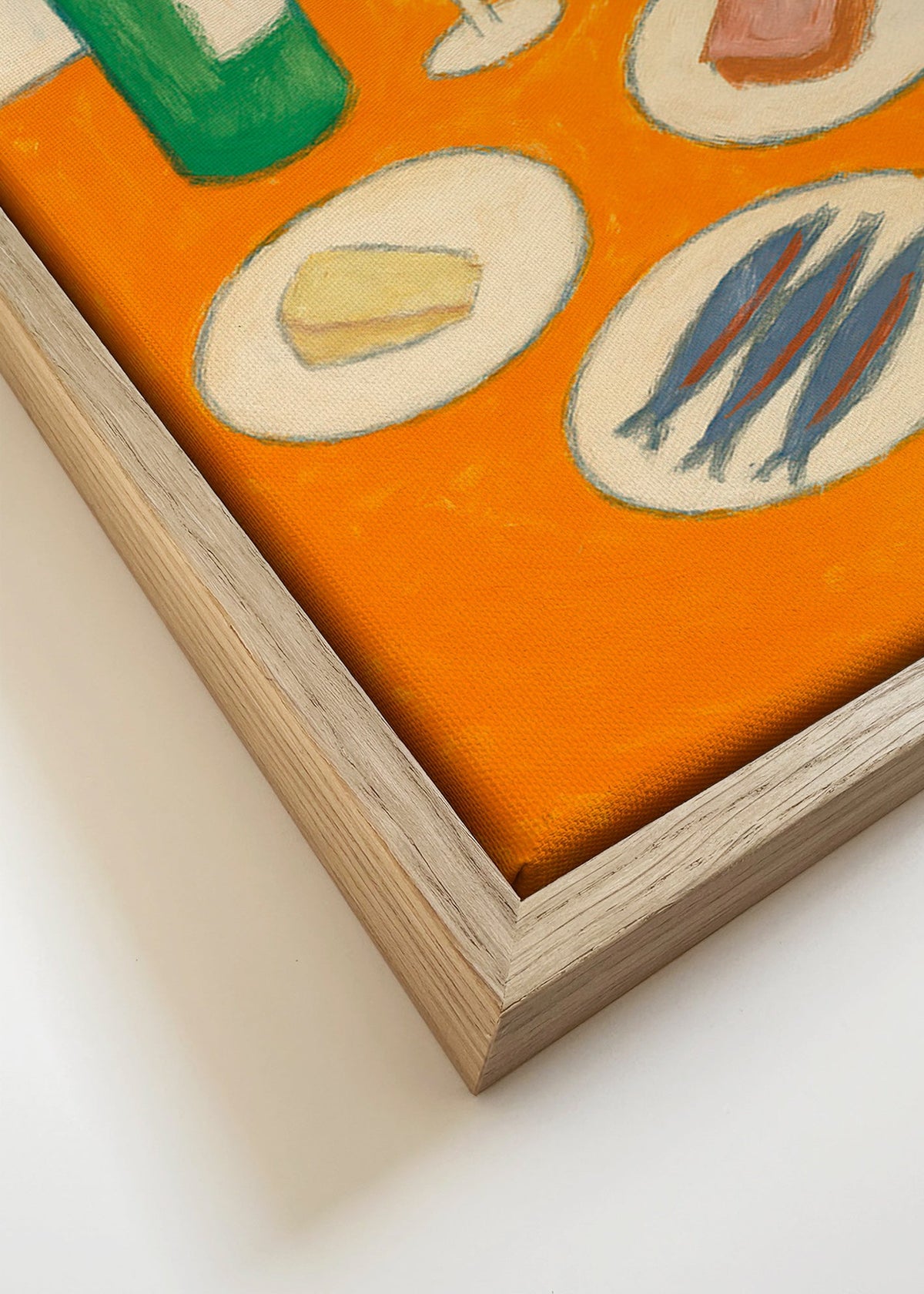 Keuken kunst stilleven met sardines – Canvas detail