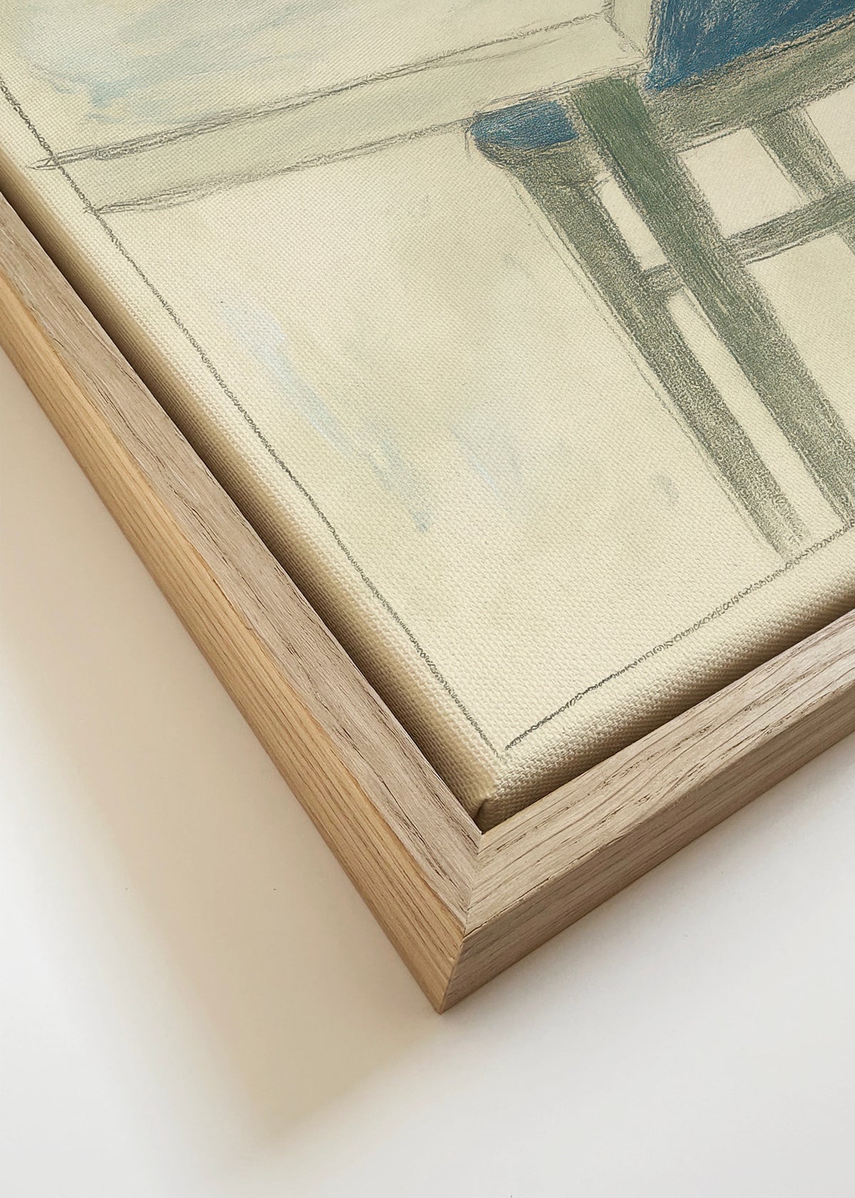 Morning Coffee Notes - Framed canvas detail