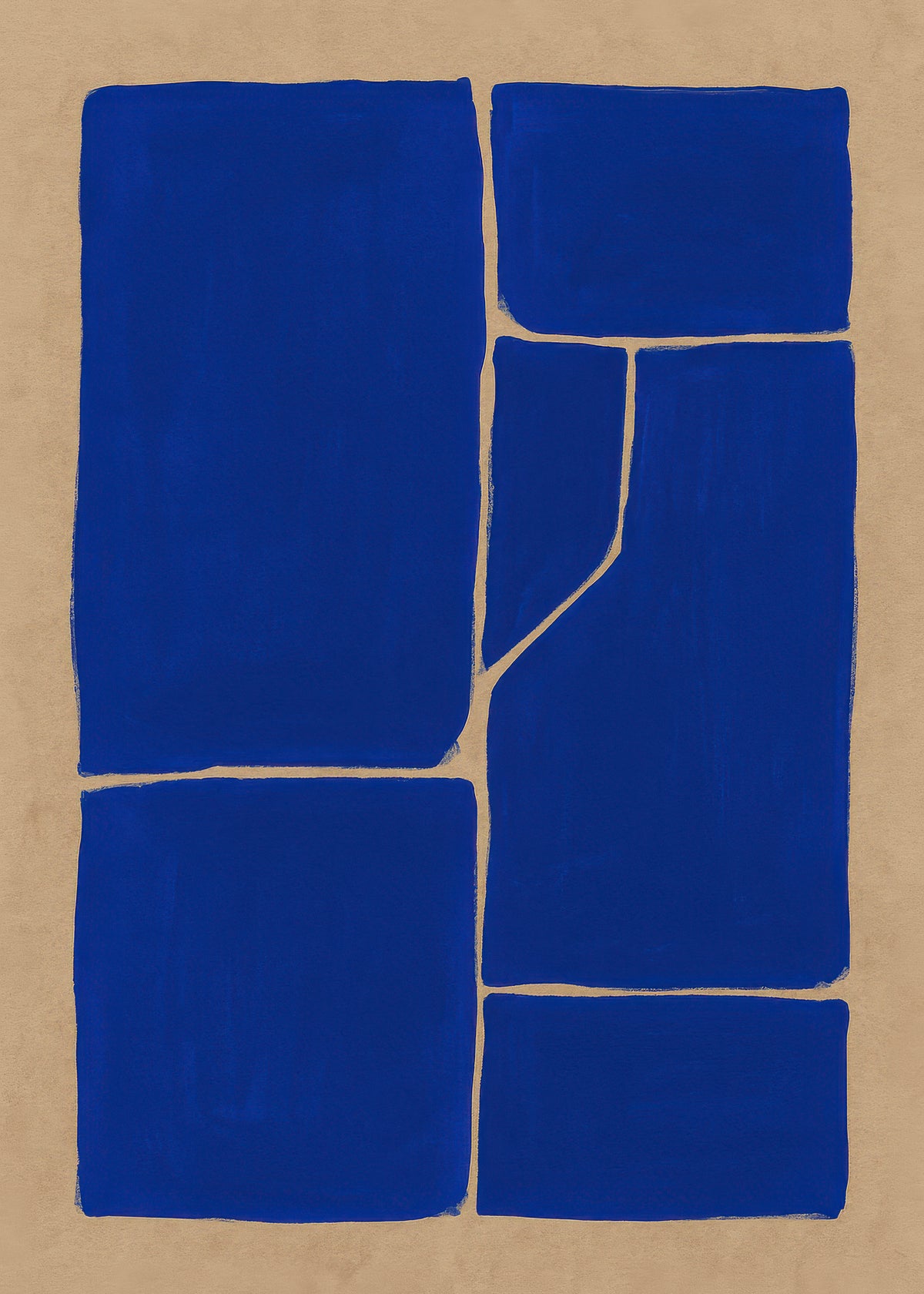 Blue Fractures - Unframed art print