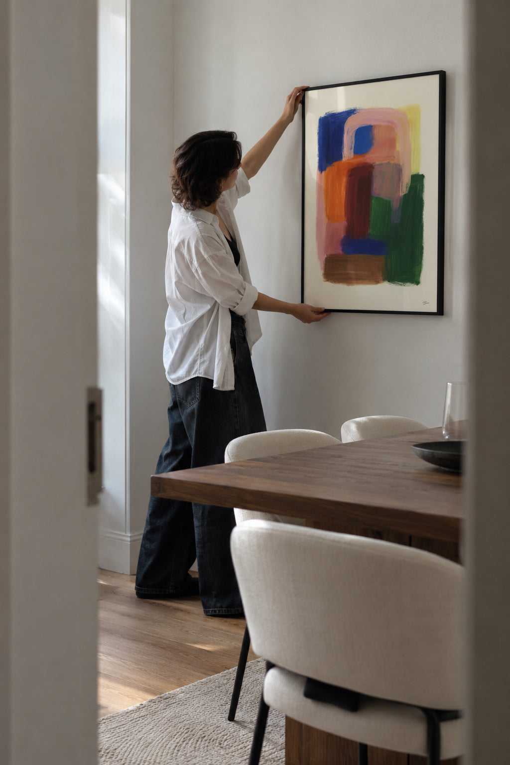 Abstract Portrait - Framed poster in an interior