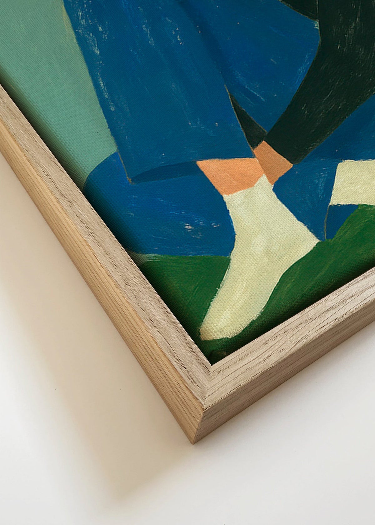 Illustratie van zittend figuur minimalistisch – Canvas detail