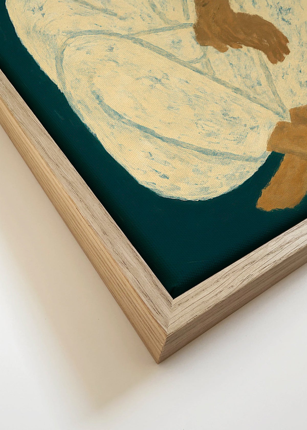 Illustratie van zittende figuur in ontspannen houding – Canvas detail