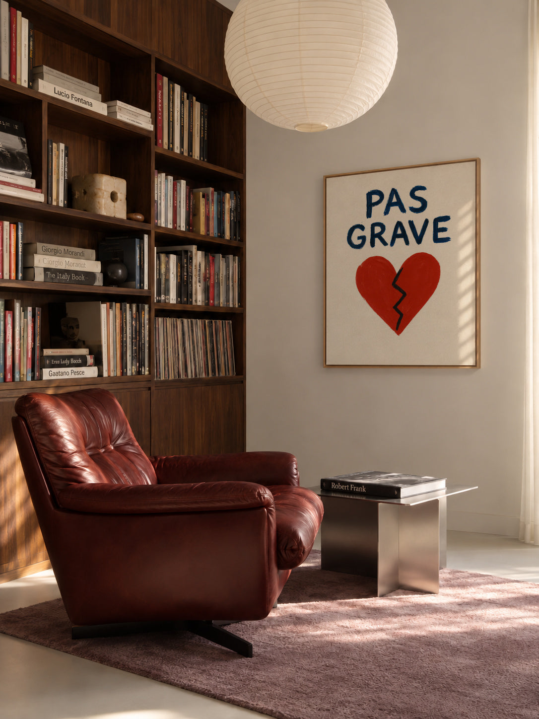 Pas Grave Heart - Framed canvas in an interior