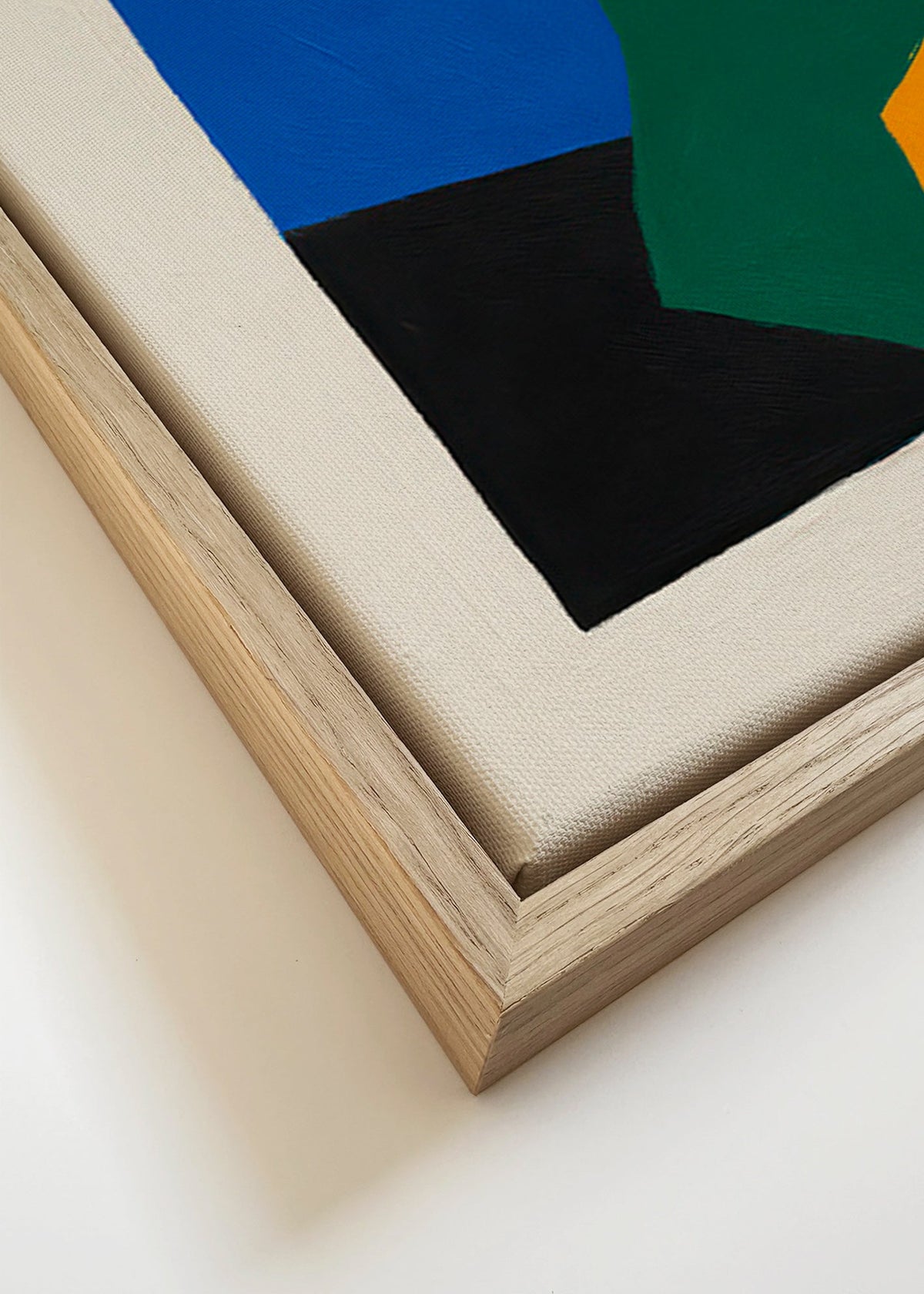Geometrische poster kleurblokken – Canvas detail