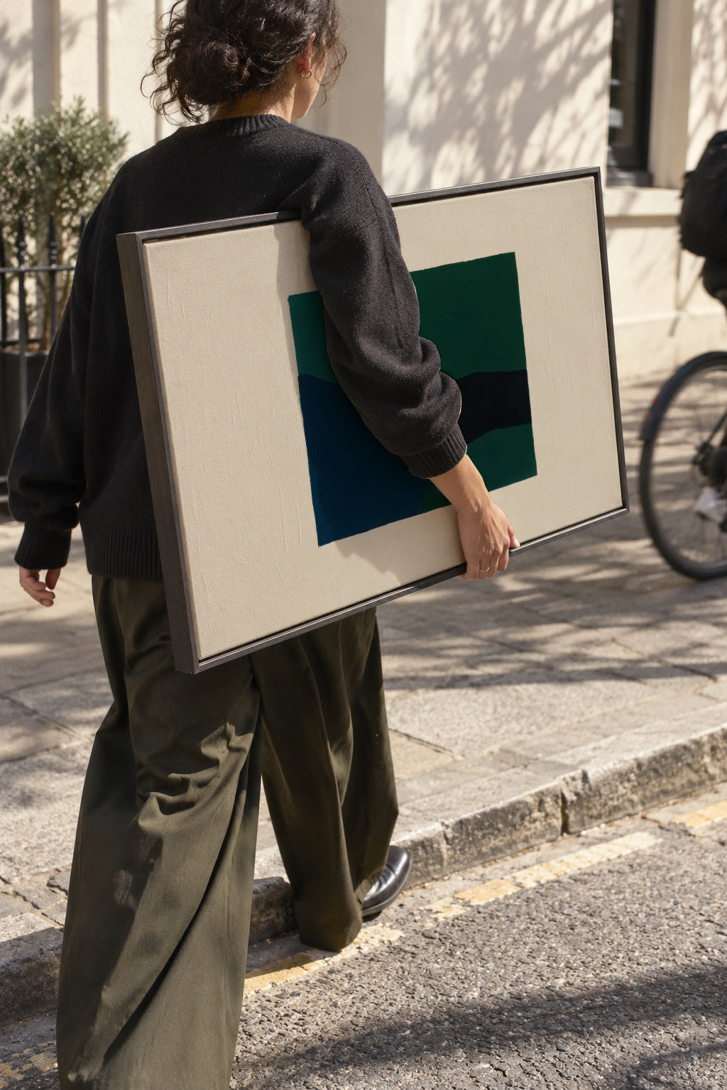 Emerald Depths - Framed canvas in an interior