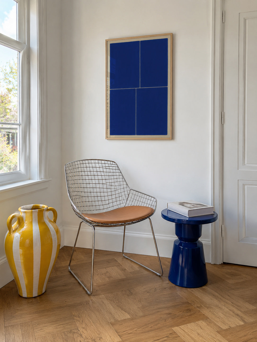 Midnight Blueprint II - Framed poster in an interior