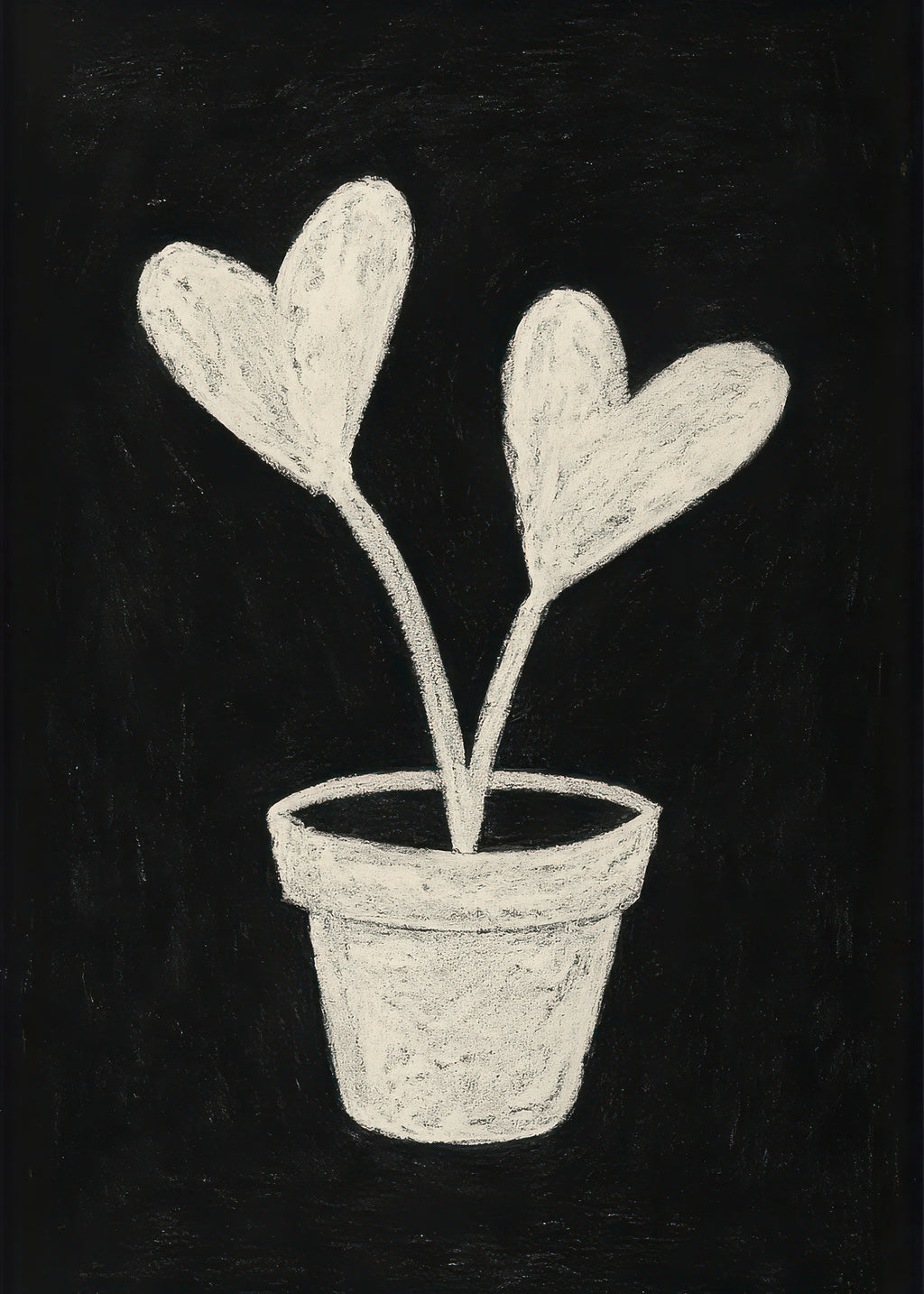 Heart Leaf Pot - Unframed art print