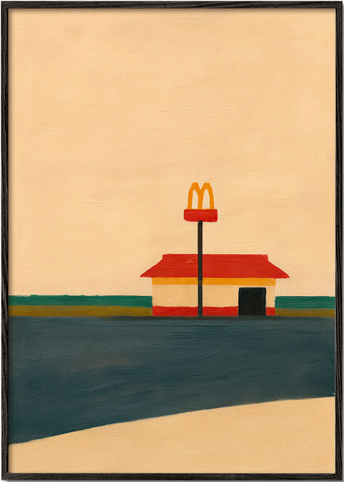 Keuken kunst minimalistisch met diner en gouden boog – Black Frame