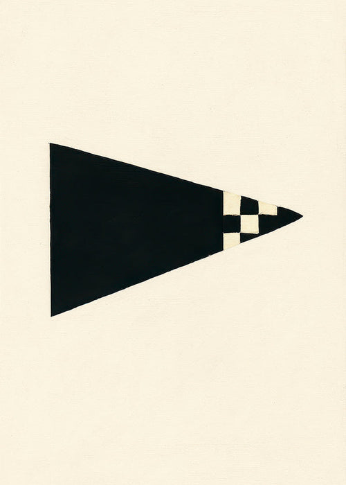 Minimalistisch design met geometrische vlag