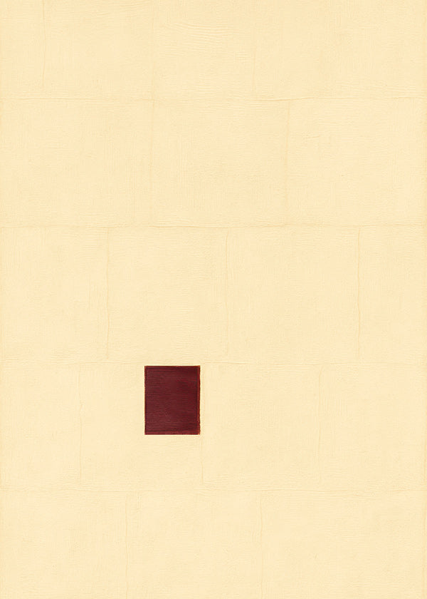 Cuadro minimalista con núcleo rojo