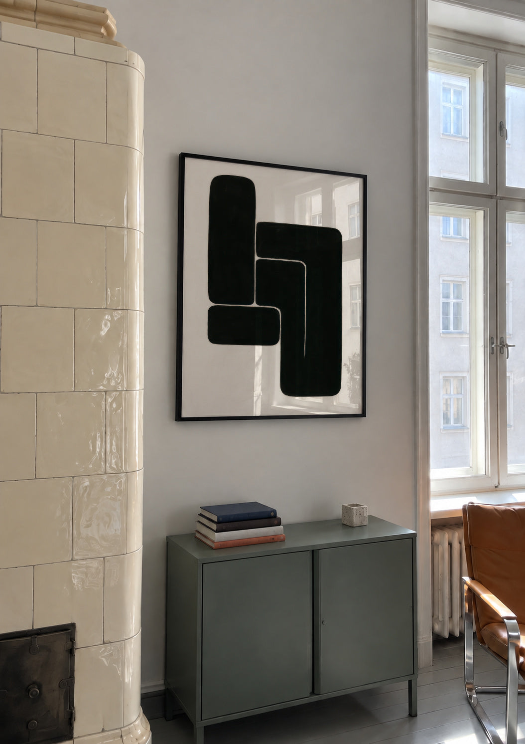 L-Shape Balance III - Framed poster in an interior