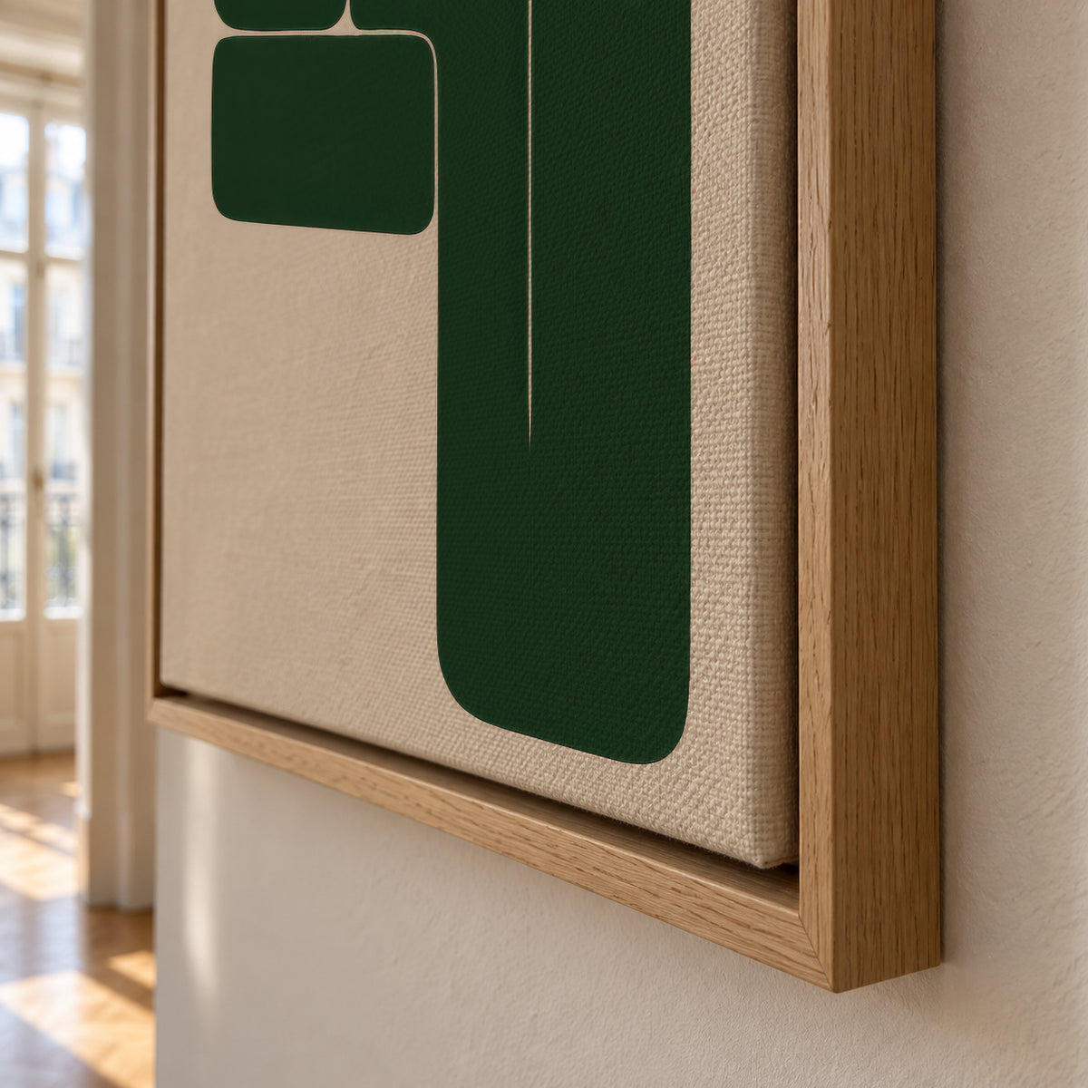 L-Shape Balance IV - Framed canvas detail