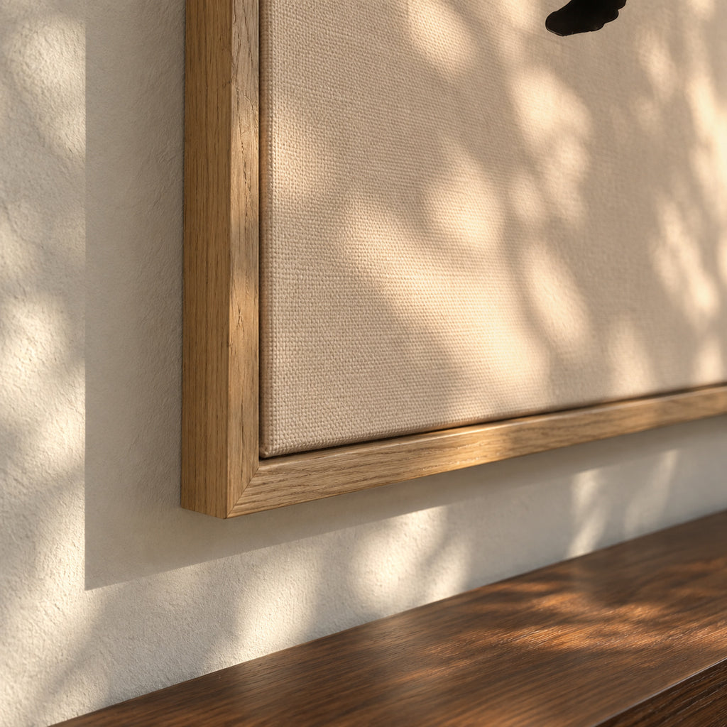 Long Dachshund - Framed canvas detail
