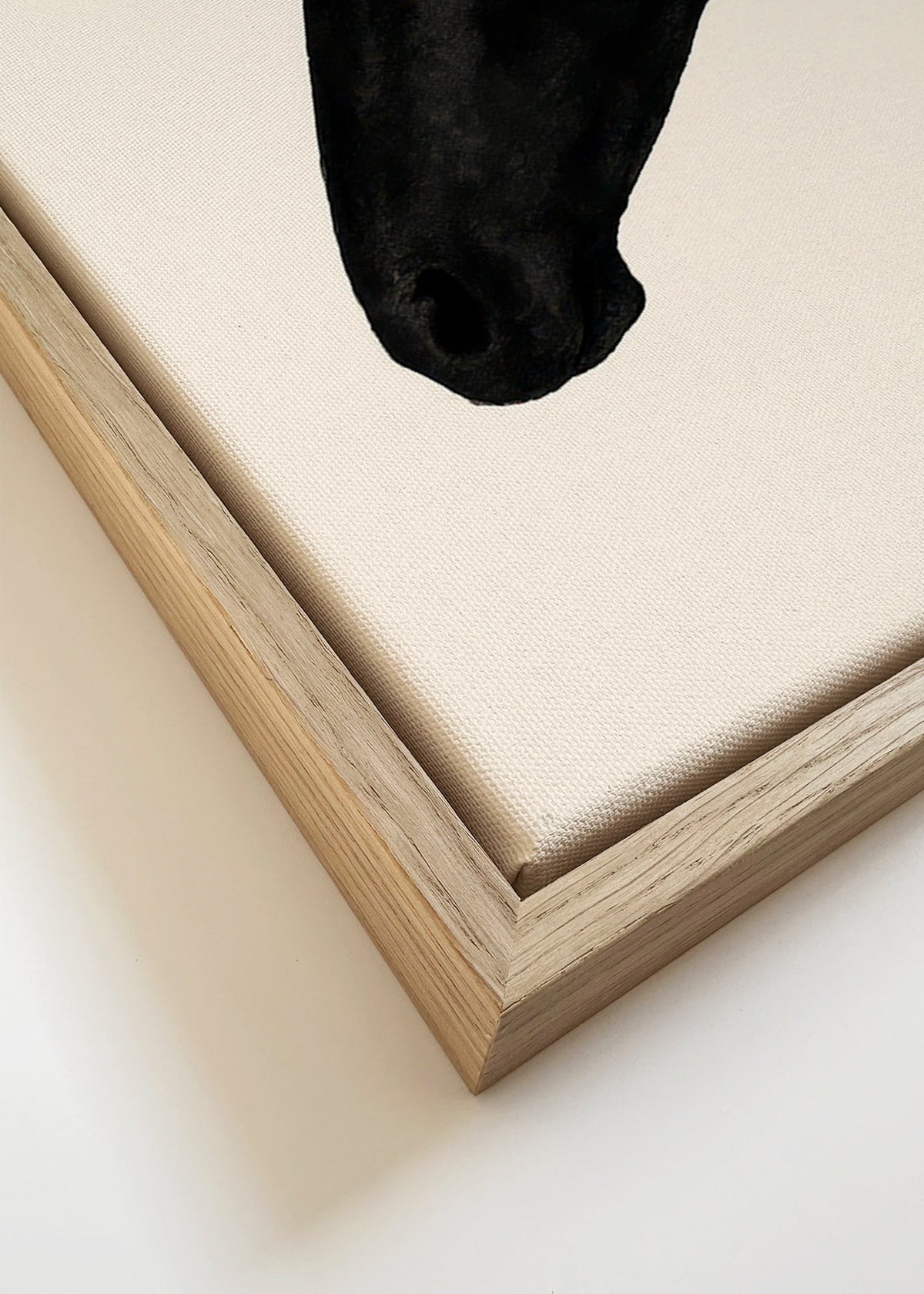 Werk profiel zwart paard – Canvas detail