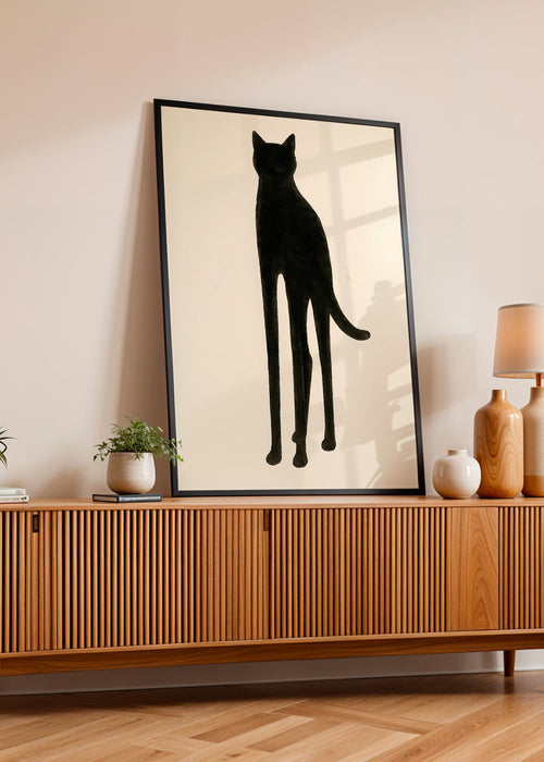 Poster met verlengde kat-silhouet – Product1