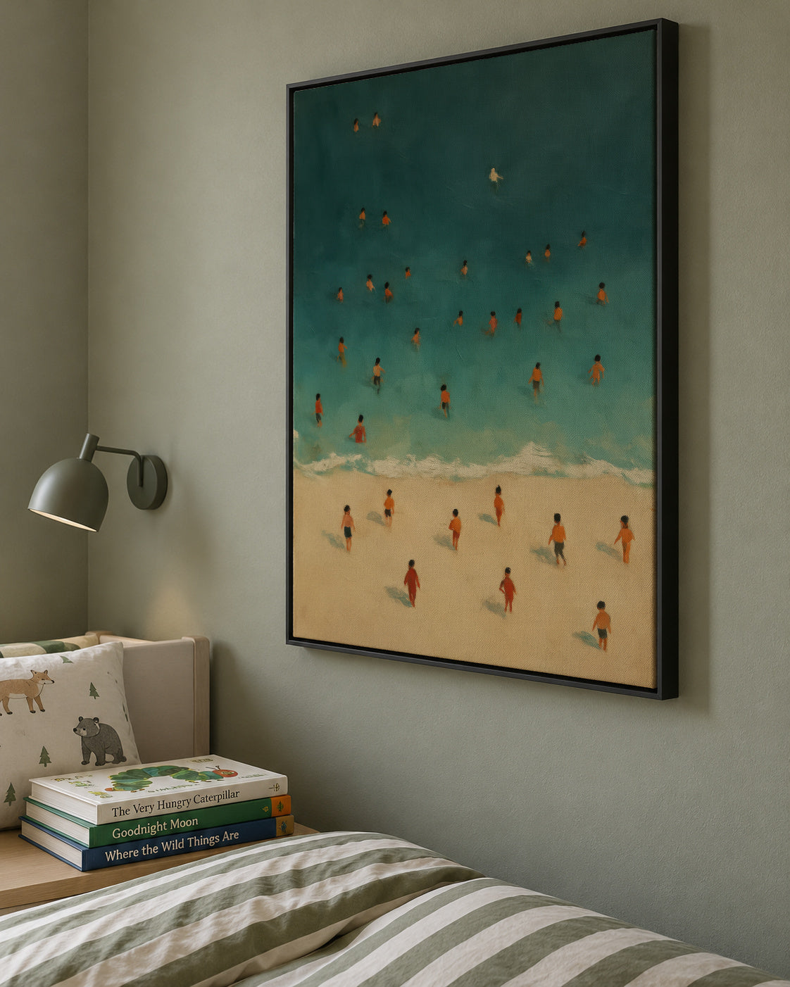 Summer Shore - Framed canvas in an interior