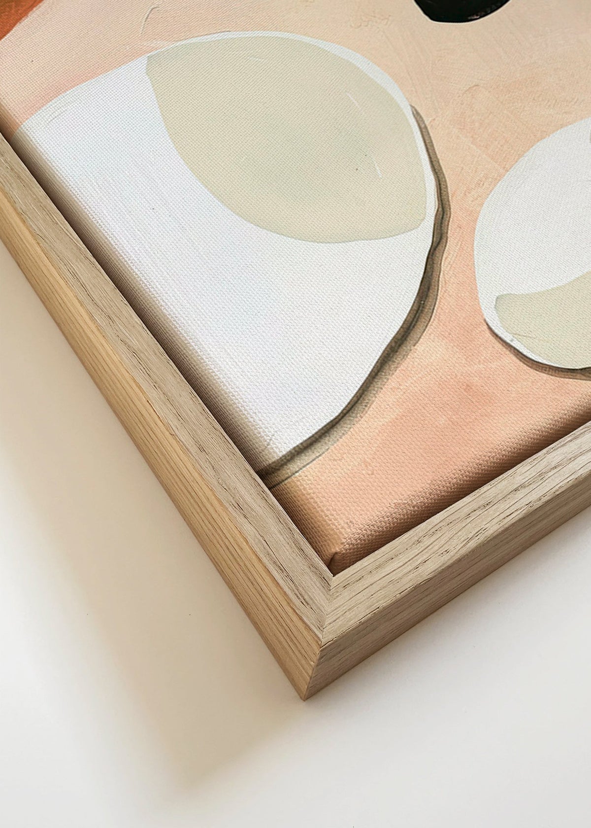 Keuken kunst minimal met borden en glazen – Canvas detail