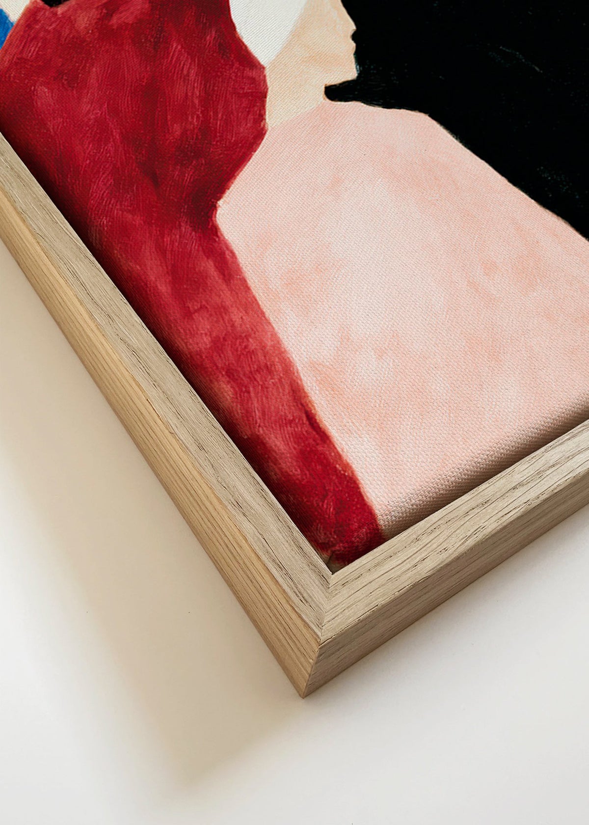 Abstracte poster met gegroepeerde figuren – Canvas detail