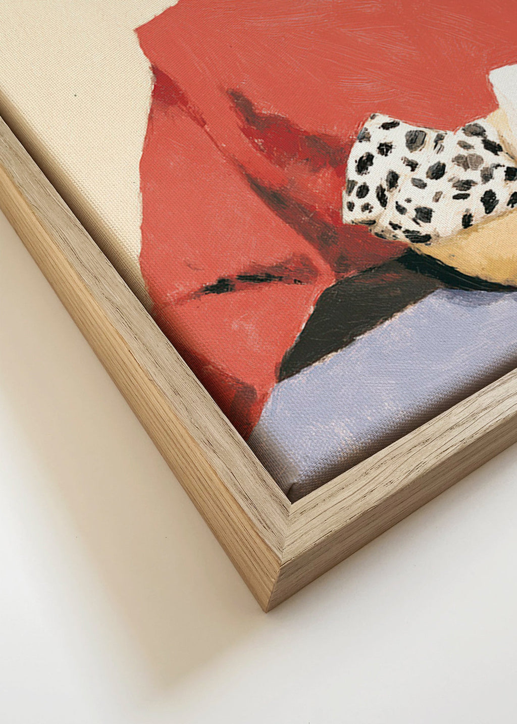 Keuken kunst: vrouw met kom – Canvas detail