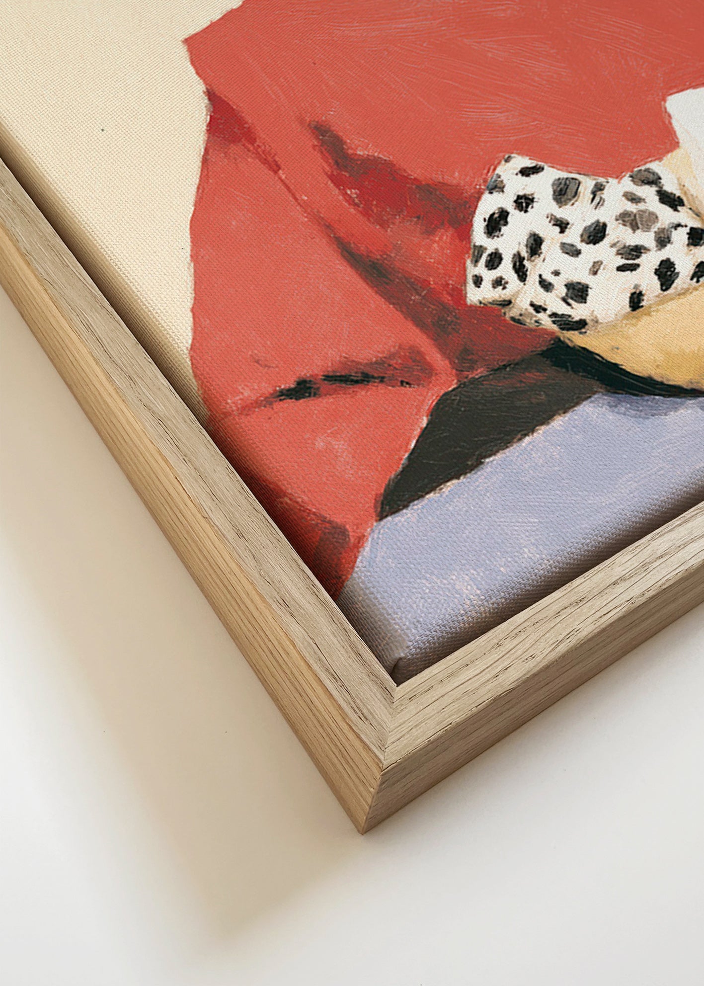 Keuken kunst: vrouw met kom – Canvas detail