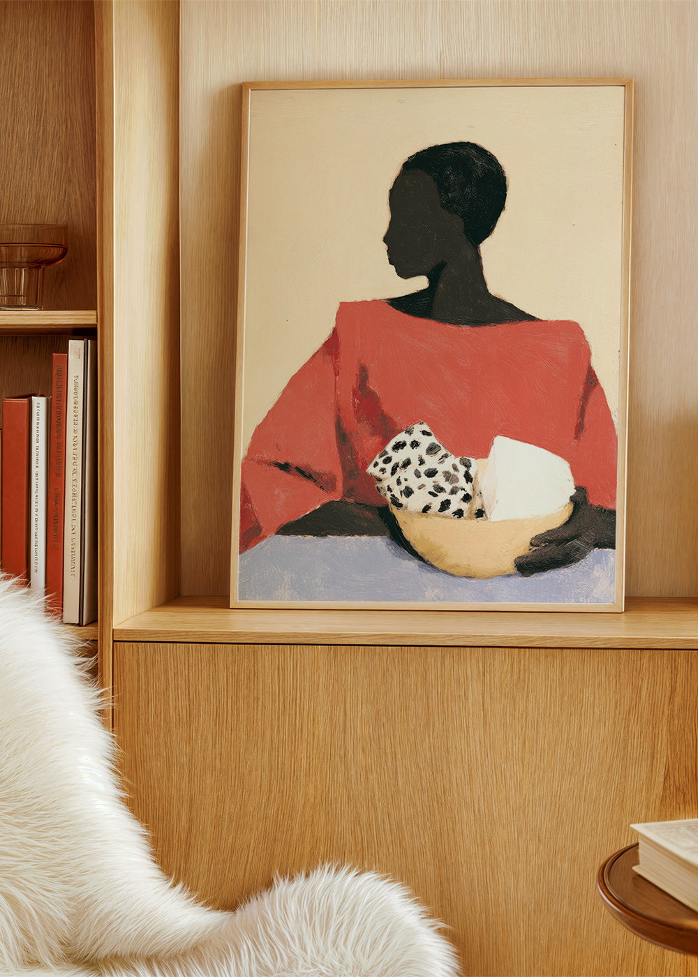 Keuken kunst: vrouw met kom – Product1