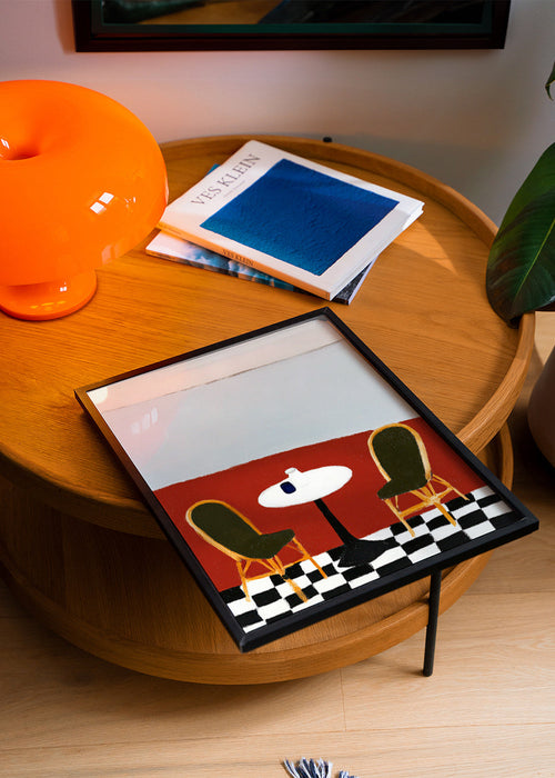 Keuken kunst: minimalistisch terras met tafel – Product1