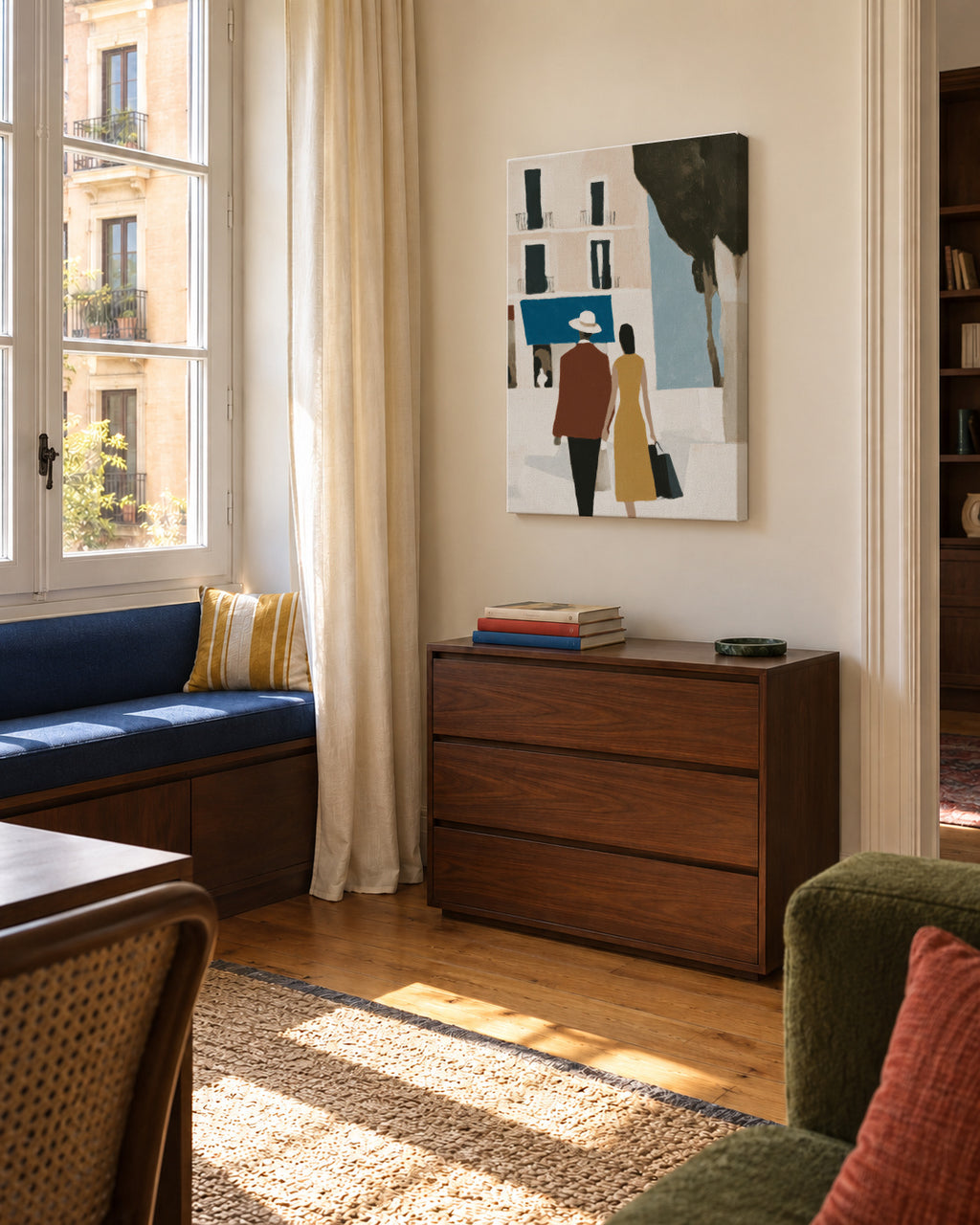 Afternoon Stroll - Unframed canvas in an interior