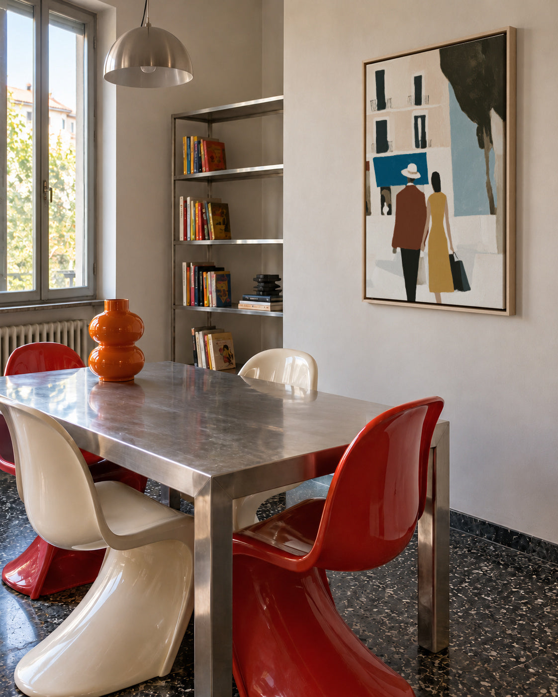 Afternoon Stroll - Framed canvas in an interior