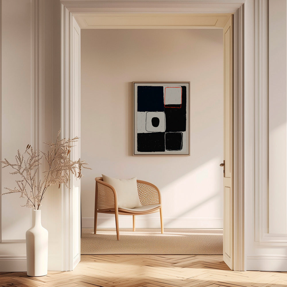 Geometrische kunst met gestapelde blokken – Canvas2