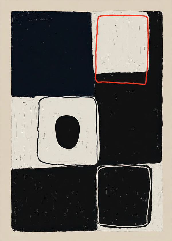 Geometrische kunst met gestapelde blokken