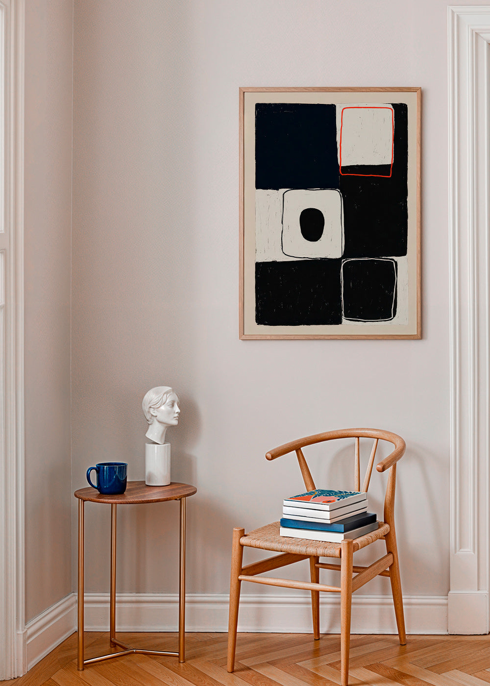 Geometrische kunst met gestapelde blokken – Product3