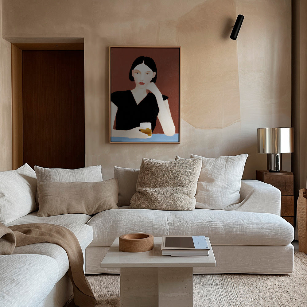 Cuadro de cocina con retrato y copa – Canvas2