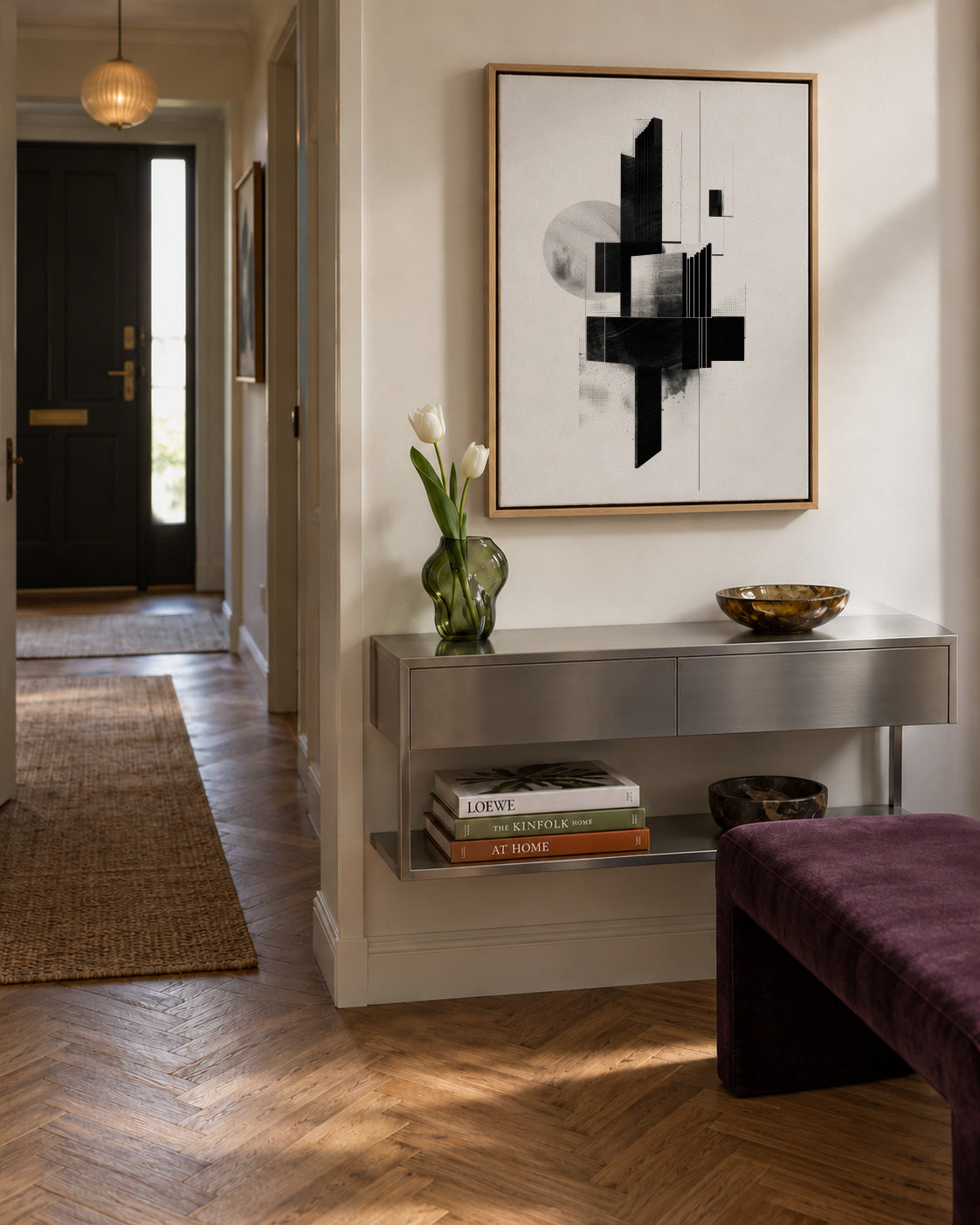 Monolith Structure II - Framed canvas in an interior