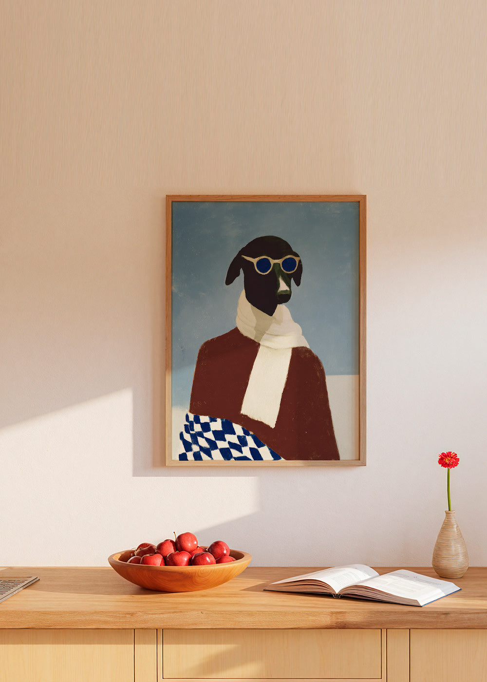 Poster hond met winter sjaal – Product2