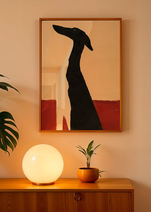 Elegante windhond minimal kunst – Product1